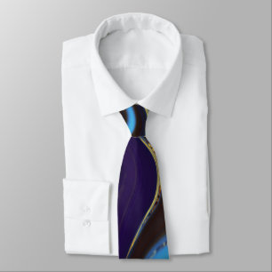 pattern abstract marbled tie