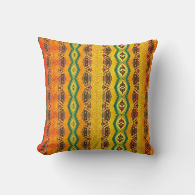 pattern abstract orange cushion (Front)