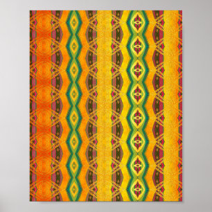 pattern abstract orange poster