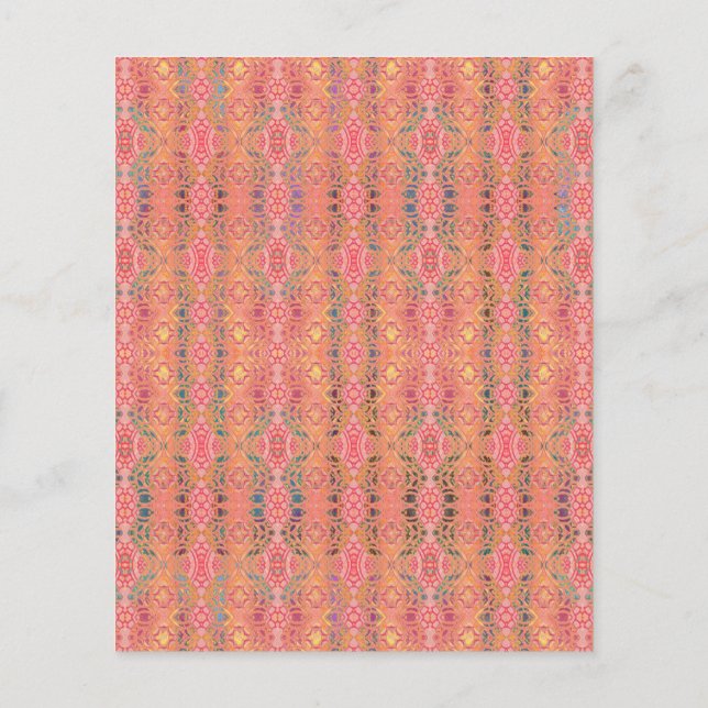 pattern abstract pink flyer (Back)