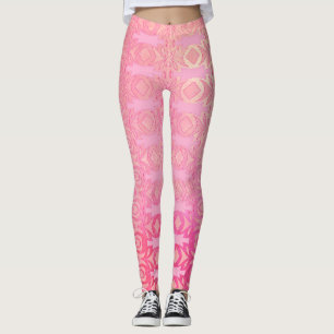pattern abstract pink leggings