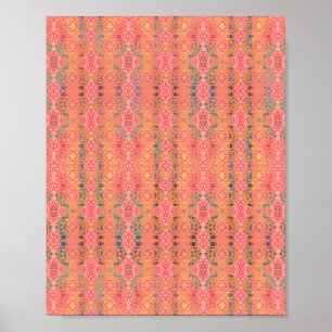 pattern abstract pink poster