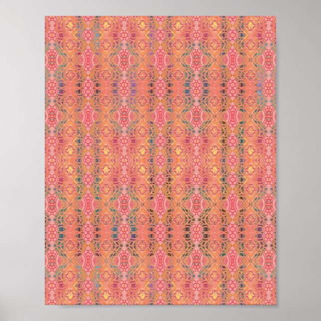 pattern abstract pink poster (Front)