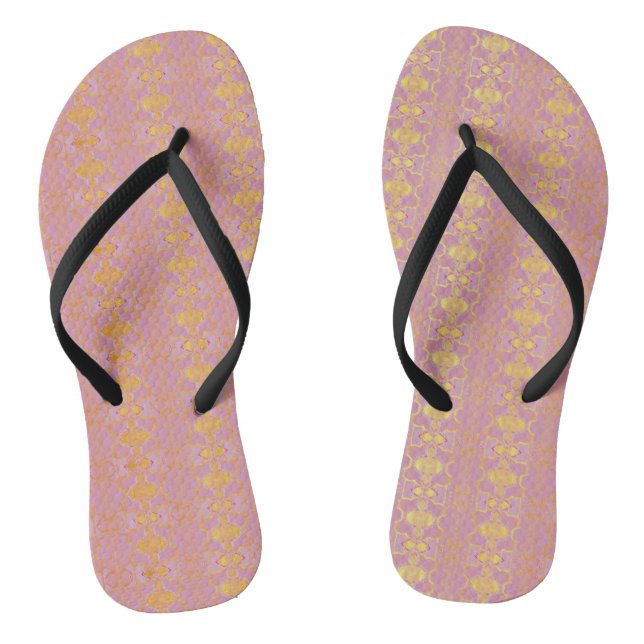 pattern abstract pink thongs (Footbed)