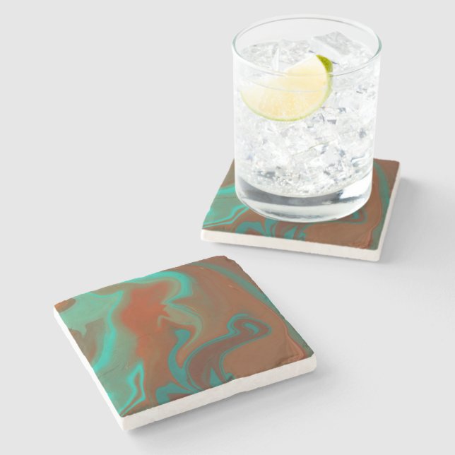 pattern abstract, stone coaster (Side)