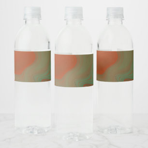 pattern abstract water bottle label