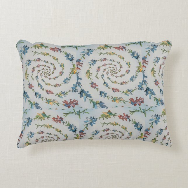  Pattern Accent Floral Brushed Polyester Pillow (Front)