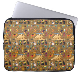 Pattern Ancient Egyptian Hieroglyphic Symbol  Laptop Sleeve