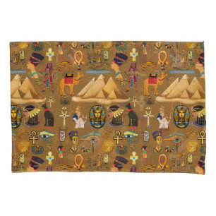 Pattern Ancient Egyptian Hieroglyphic Symbol  Pillowcase