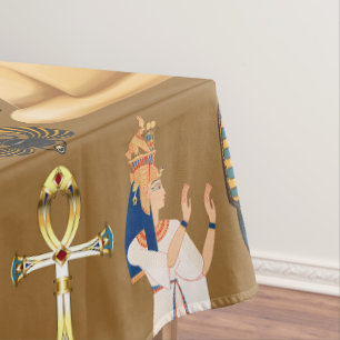 Pattern Ancient Egyptian Hieroglyphic Symbol Tablecloth