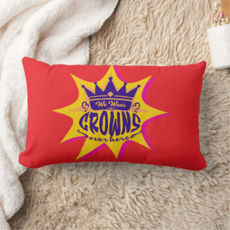 pattern and glam style lumbar pillow