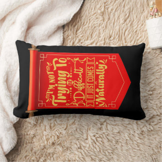 pattern and glam style lumbar pillow