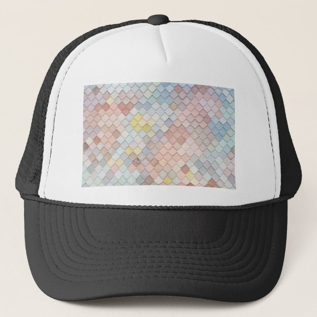 Pattern Art Cute Pastel Patterns Geometric Design  Trucker Hat (Front)