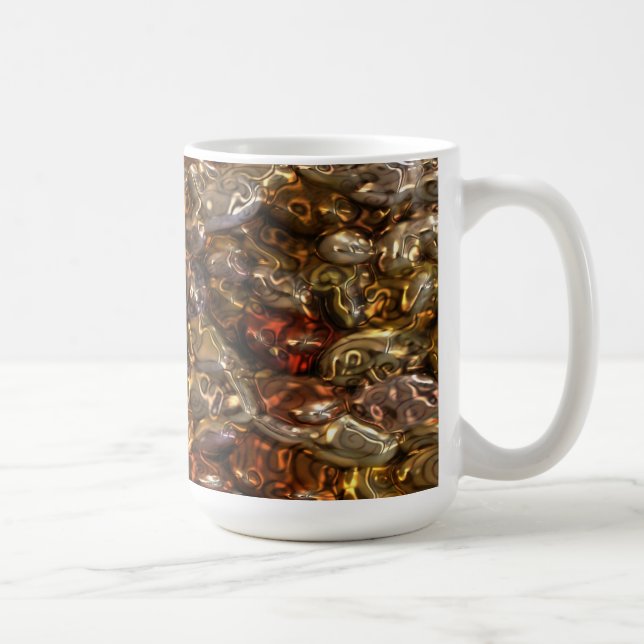 Pattern ART - Golden River Stones Coffee Mug (Right)