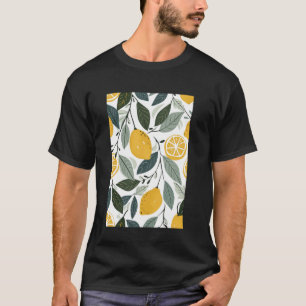 Pattern Art Lemon Fruit Minimalist T-Shirt