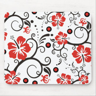 Pattern ARTs - hibiscus decor Mouse Pad