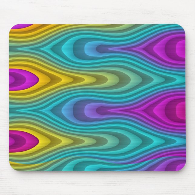 Pattern ARTs - stripes 3D coloured 19 Mouse Pad (Front)