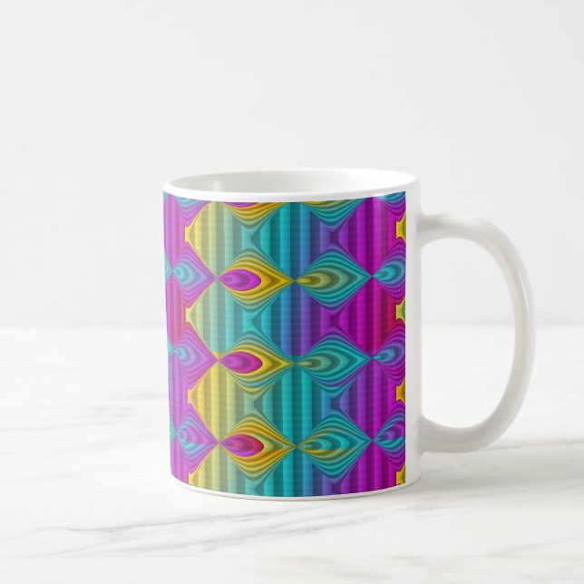 Pattern ARTs - stripes 3D coloured 22 Coffee Mug (Right)