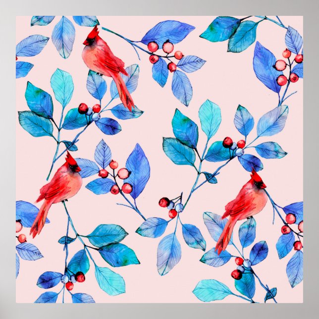 pattern background abstract red kaleidoscope desig poster (Front)