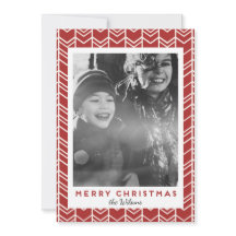 Pattern Background Christmas/Holiday Photocard