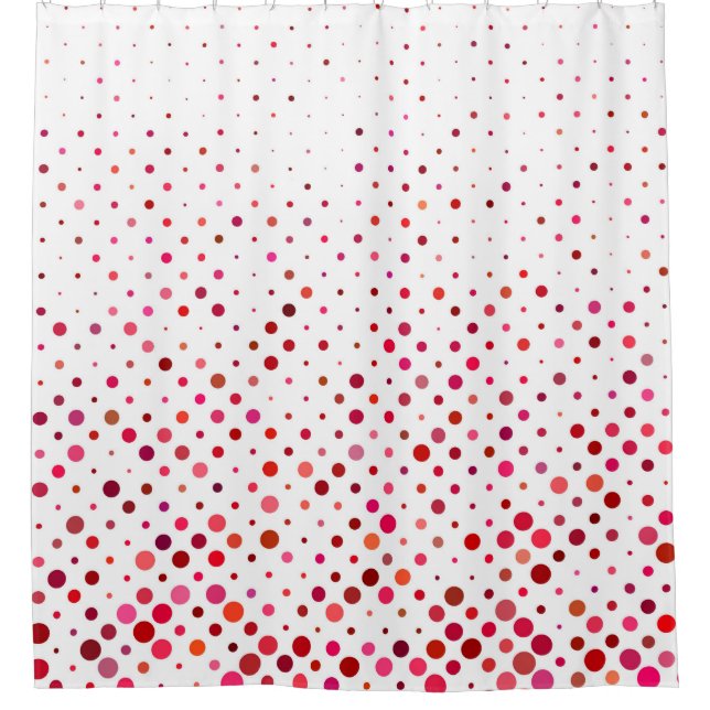 Pattern background coloured circle shower curtain (Front)