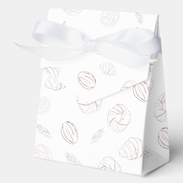 Pattern Bakery Pastry Bun In The Oven Baby Shower  Favour Box (Front)