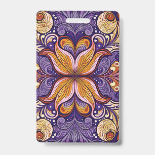 Pattern Batik Purple ID Badge