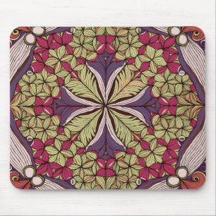 Pattern Batik Red Blue Mouse Pad