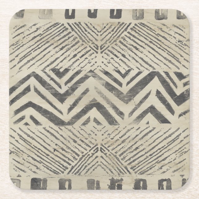 Pattern Bazaar - Geometric Shapes Square Paper Coaster (Front)