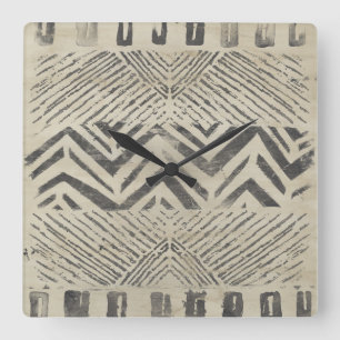 Pattern Bazaar - Geometric Shapes Square Wall Clock