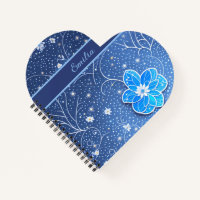 pattern blue and white with flowers
