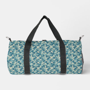 Pattern Blue Camouflage Duffle Bag