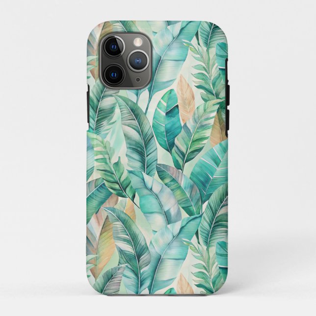 Pattern Boho Banana Leaves Case-Mate iPhone Case (Back)