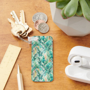 Pattern Boho Banana Leaves Key Ring