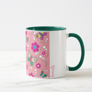 pattern butterfly pink mug