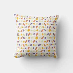 pattern Carrots eggplants and lemons Cushion