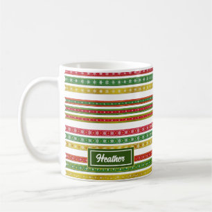 Pattern Christmas lines coffee mug