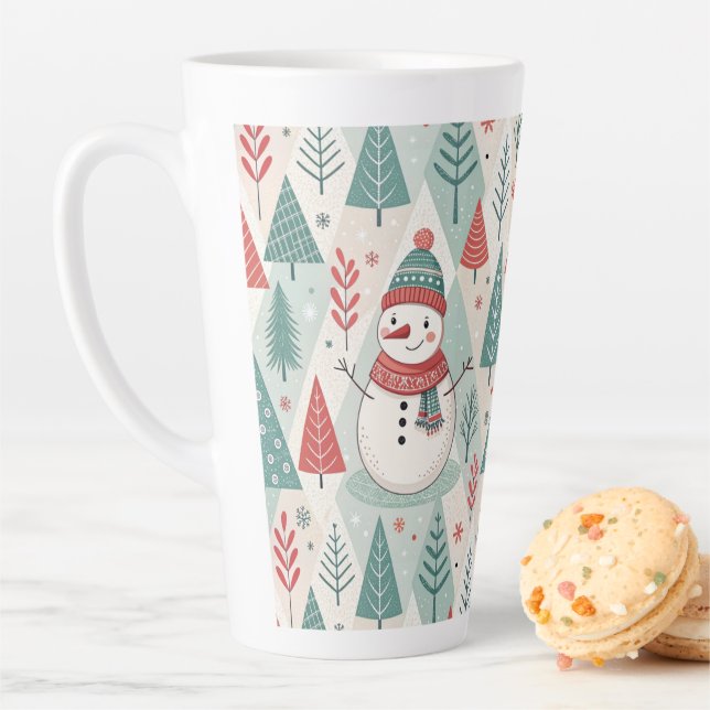 Pattern Christmas Scandinavian Latte Mug (In Situ)