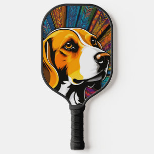 Pattern Colorful Beagle Pickleball Paddle