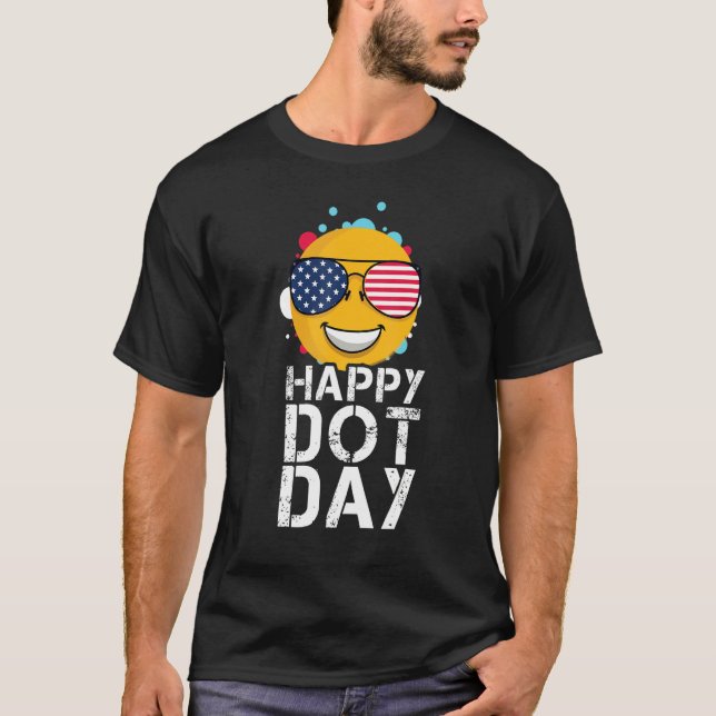 Pattern Colorful September Happy International Dot T-Shirt (Front)