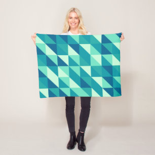 Pattern Colorfull Modern Retro Vintage Fleece Blanket
