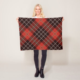Pattern Colorfull Scottish Geometric Vintage Fleece Blanket