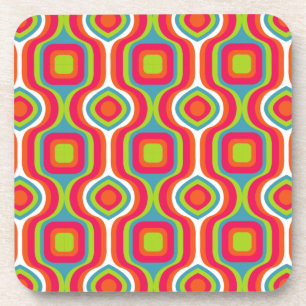 Pattern Colorfull Stylish Geometric Vintage Cute Coaster