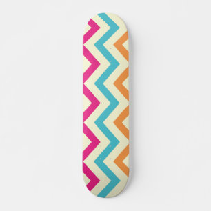 Pattern Colorfull Stylish Geometric Vintage Skateboard