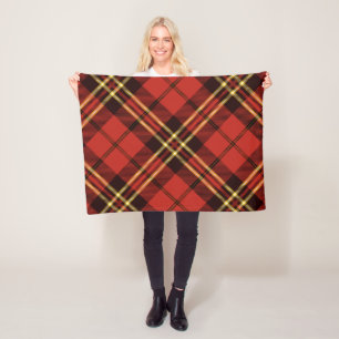 Pattern Colorfull Stylish Scottish Vintage Fleece Blanket