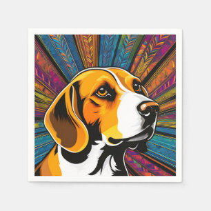 Pattern Colourful Beagle Napkin
