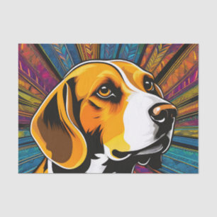 Pattern Colourful Beagle Tissue Paper