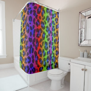 Pattern Colourful Inspiration Retro Tiger   Shower Curtain