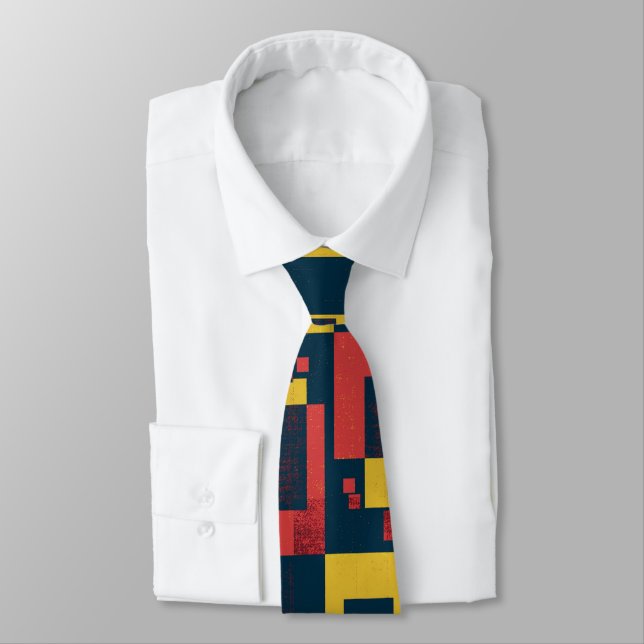 Pattern Colourful Tie (Tied)