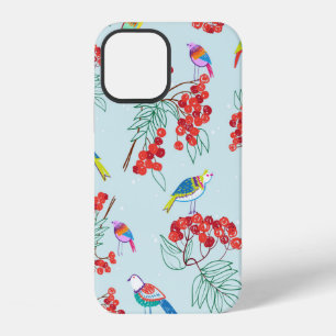 pattern consisting of birds and berries iPhone 12 case